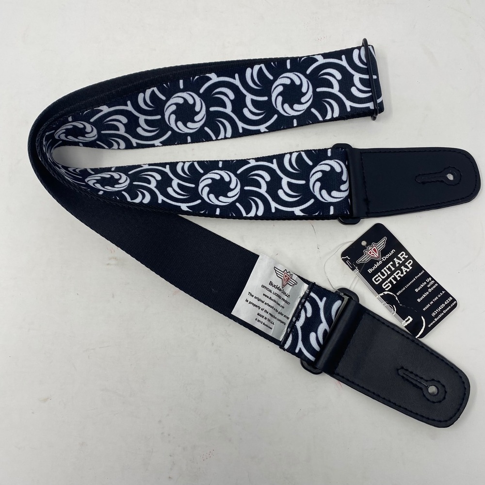 Buckle-Down Guitar Strap Black White Swirl Graphic Adjustable GS-W30278 USA Made